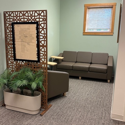 Completed Main Floor Phase 2 - Comfy reading nook in hallway